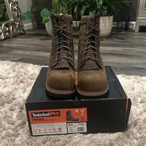 Men's Evergreen Logger Composite Toe Waterproof Work Boot NIB 9.5